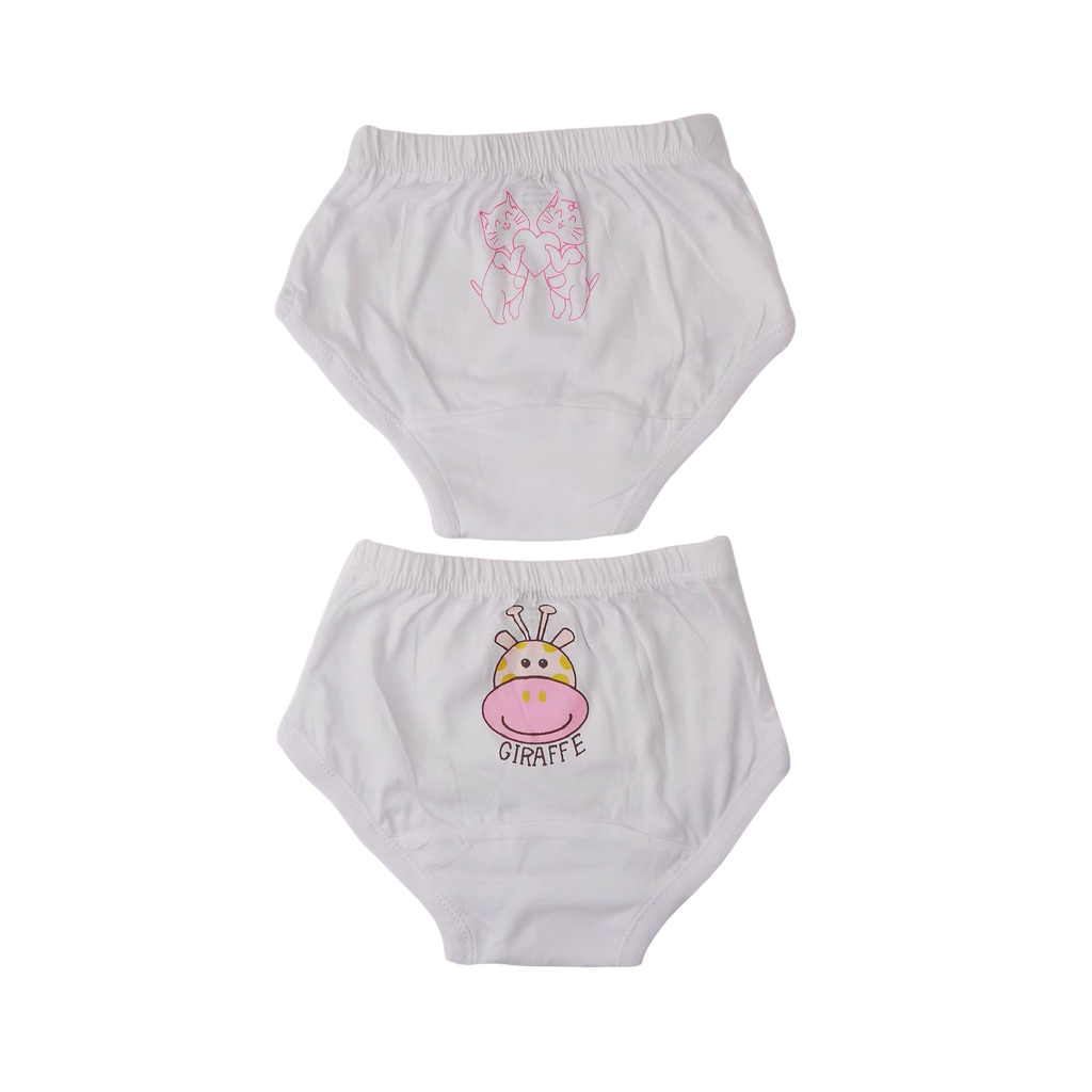 503 Baby White Panties For Girls 2 Pieces Per Pack