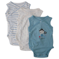 7305B - Junior - Baby - Kimono - Sleeveless - Pack of 3 - Boy