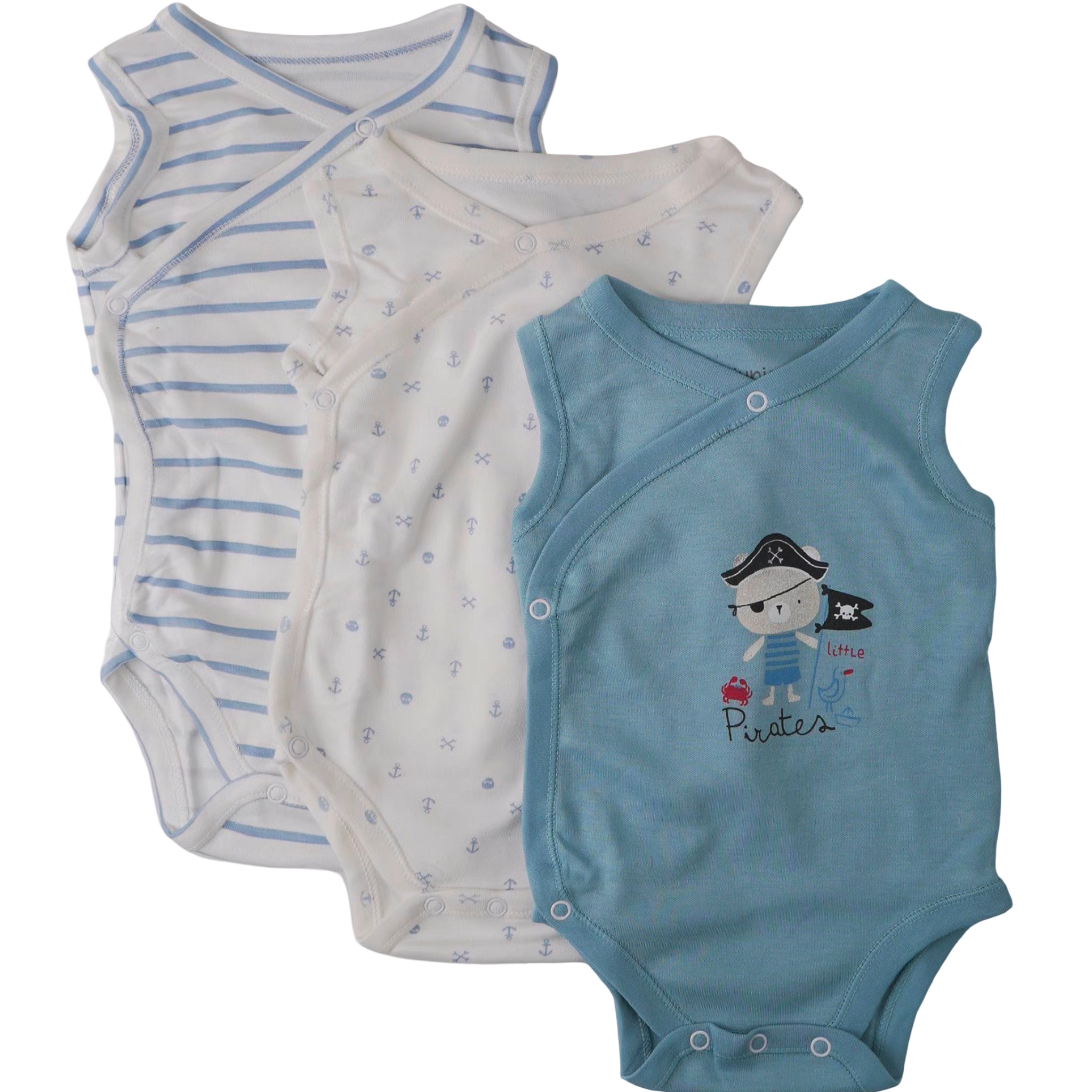 7305B kimono sleeveless - Boy 3 in 1 Printed