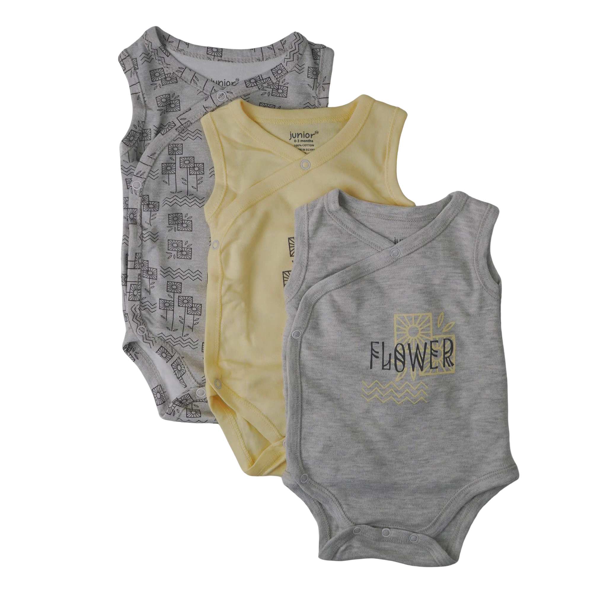 7305G - Junior - Baby - Kimono - Sleeveless - Pack of 3 - Girl