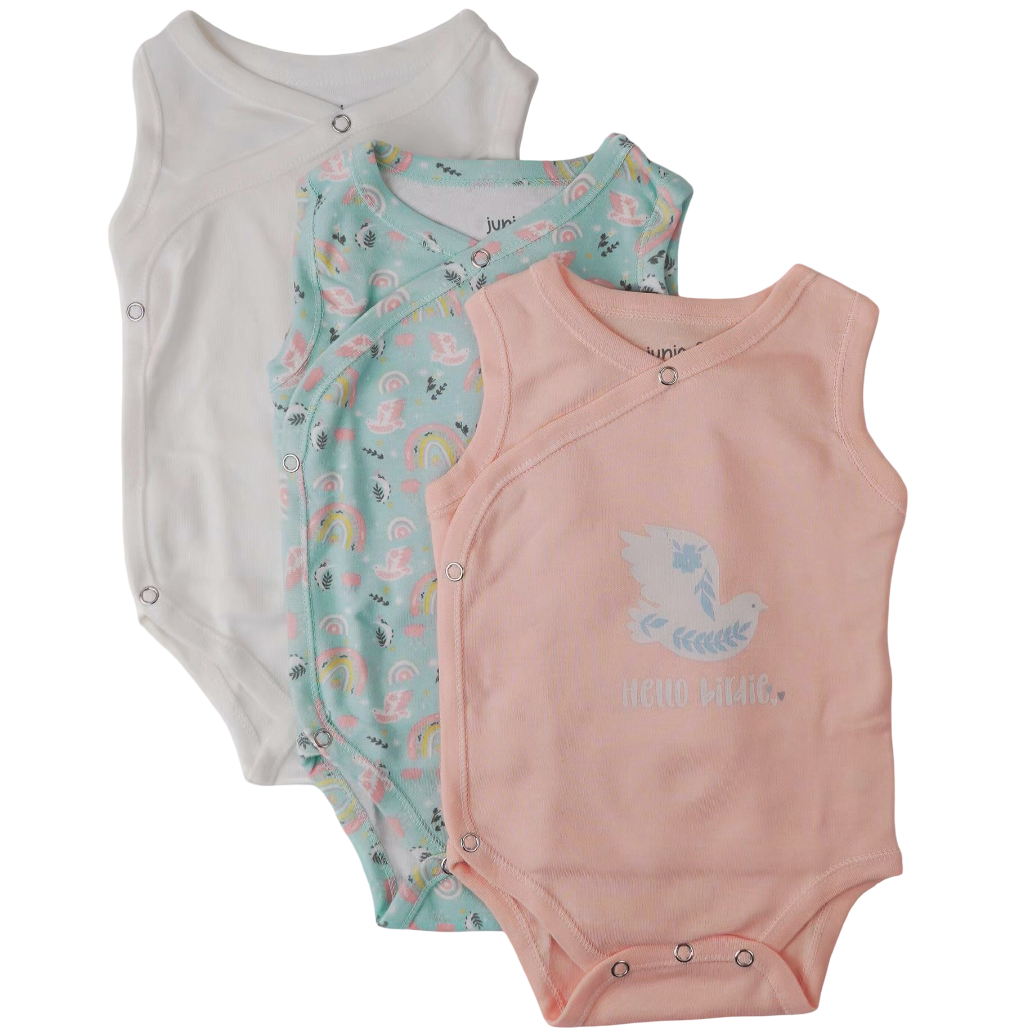 7305G kimono sleeveless -Girl 3 in 1 Printed