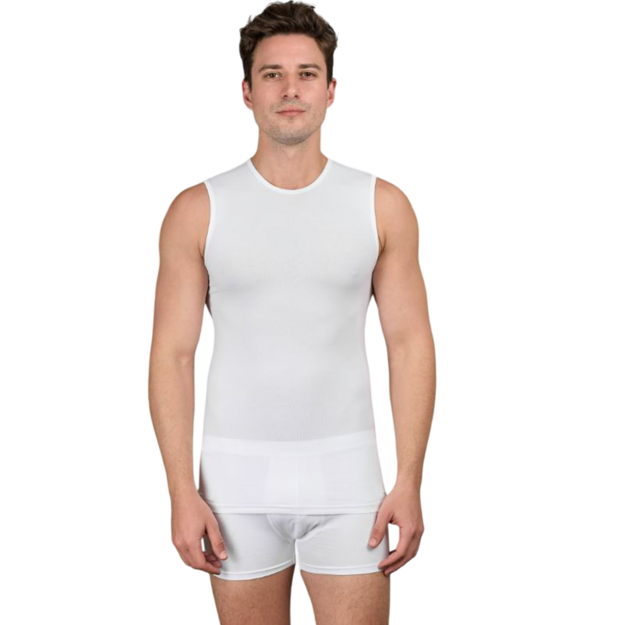 DM186CS Men's Sleeveless Top Crew Wide Strap