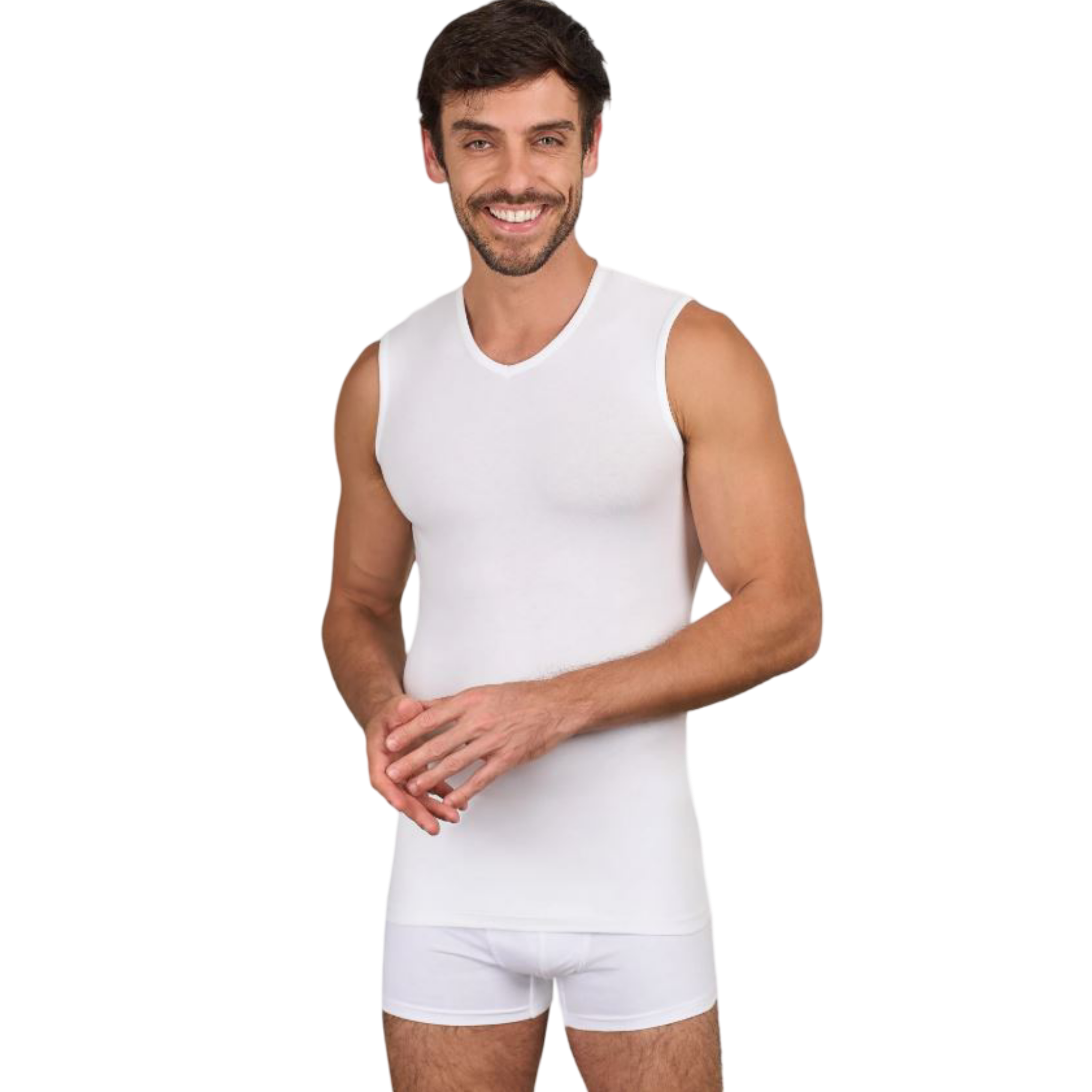 DM187CS Men's Sleeveless V-Neck Wide Strap Top