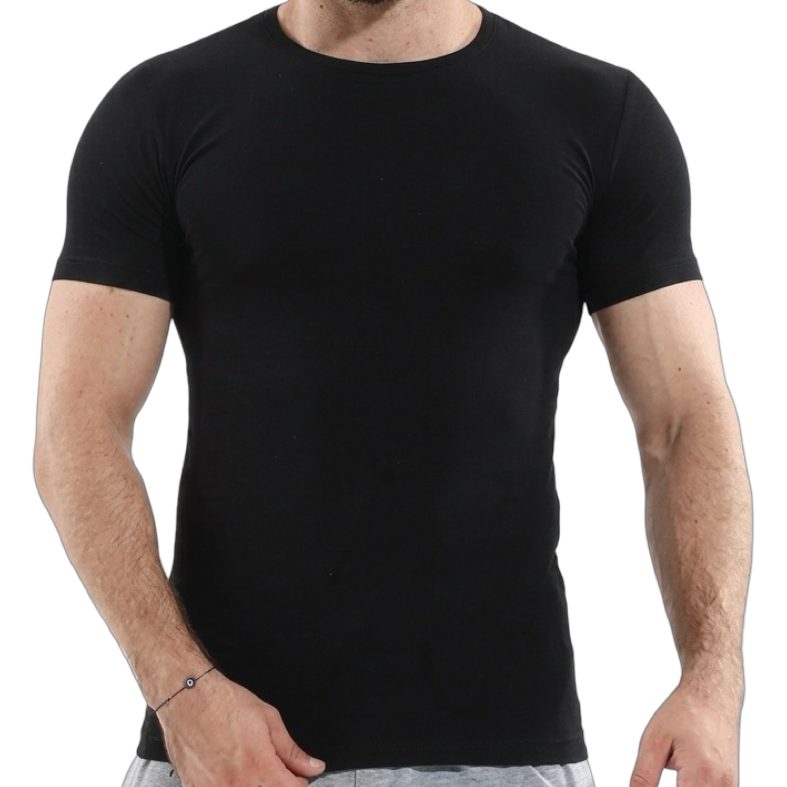7772 - Cottonil - Men - Short Sleeve Stretch - O Neck - 94% Cot 6% Ela