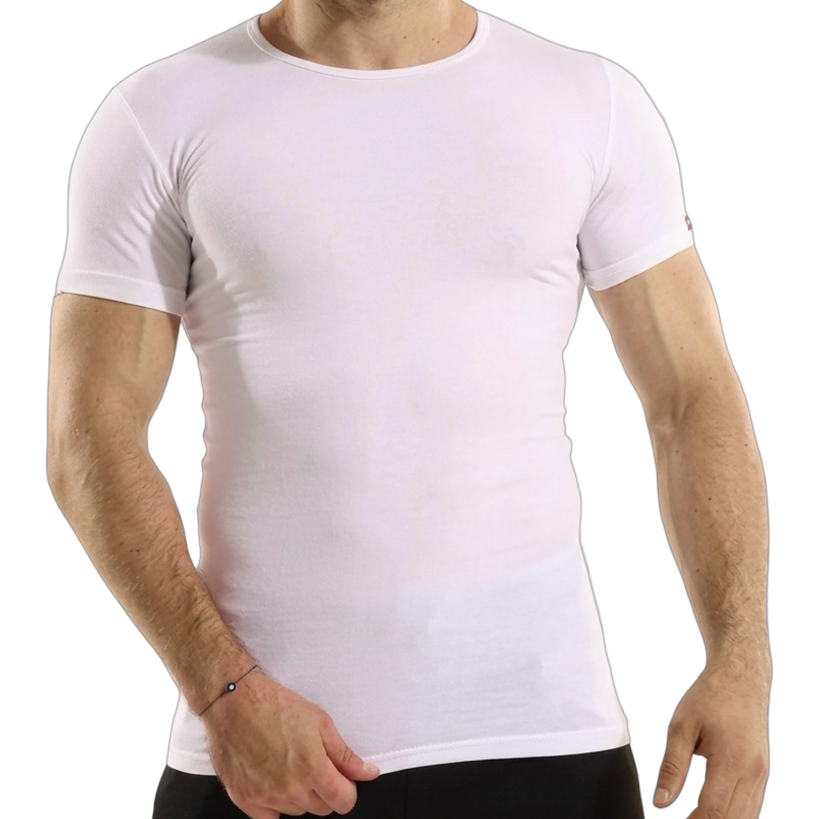 7772 - Cottonil - Men - Short Sleeve Stretch - O Neck - 94% Cot 6% Ela