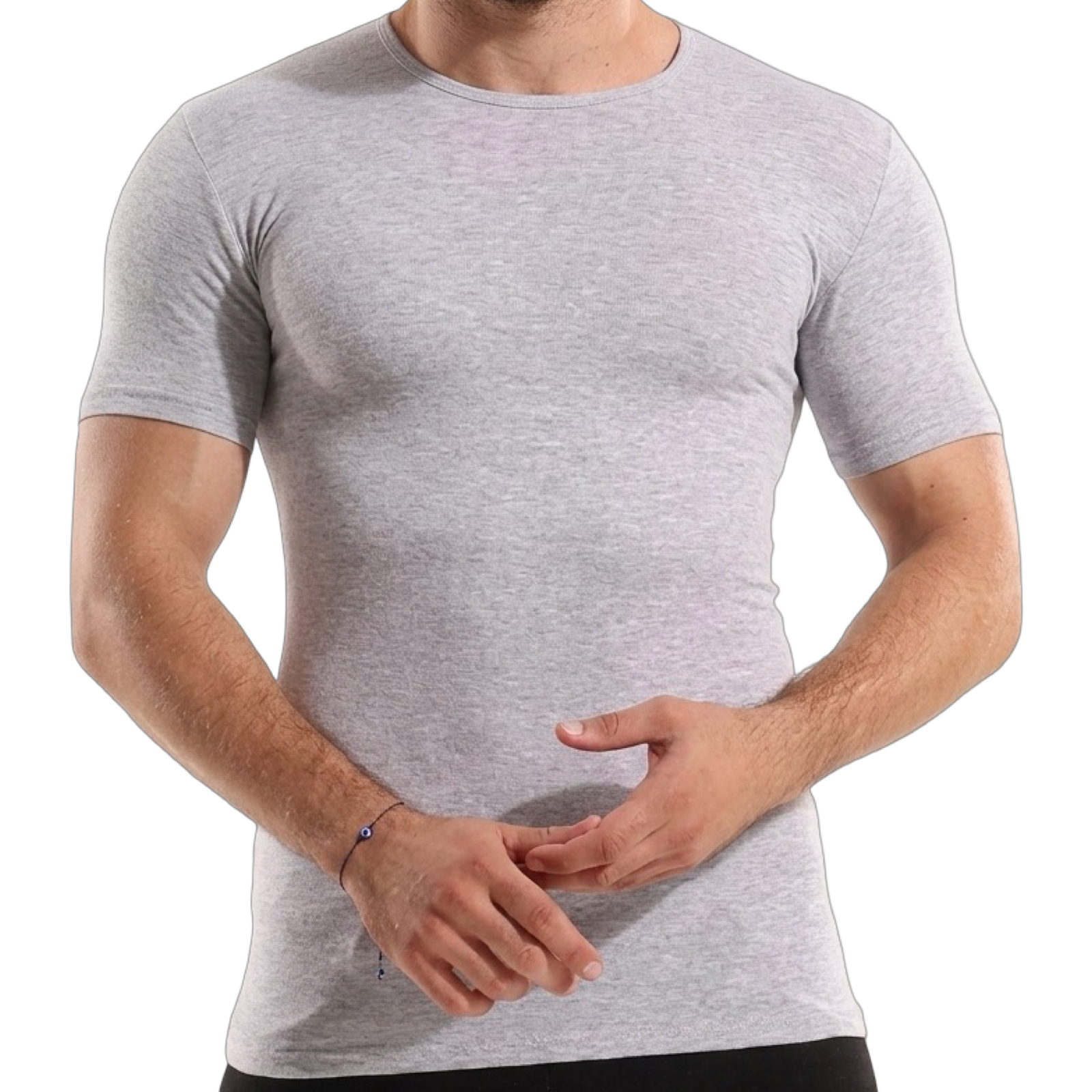 7772 - Cottonil - Men - Short Sleeve Stretch - O Neck - 94% Cot 6% Ela