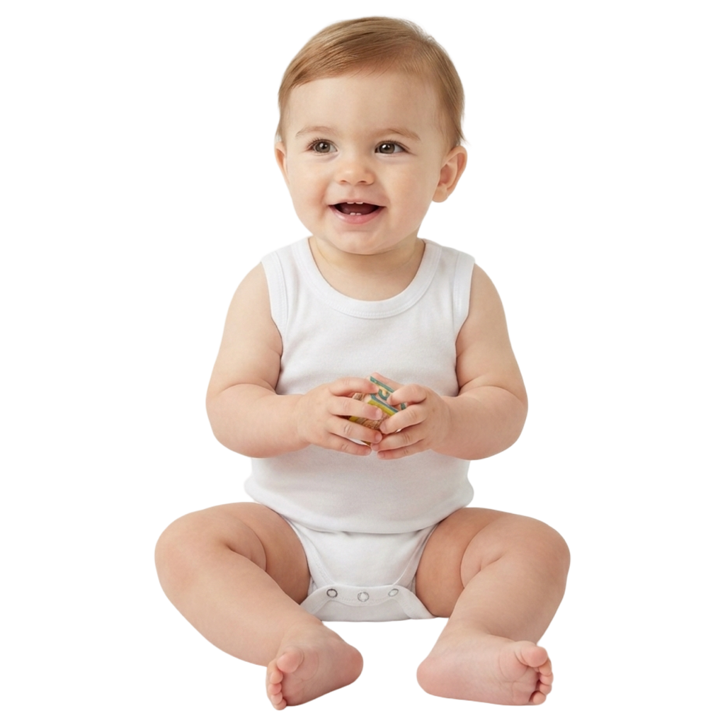 7200 - Junior - Baby - Bodysuit - Sleeveless - White
