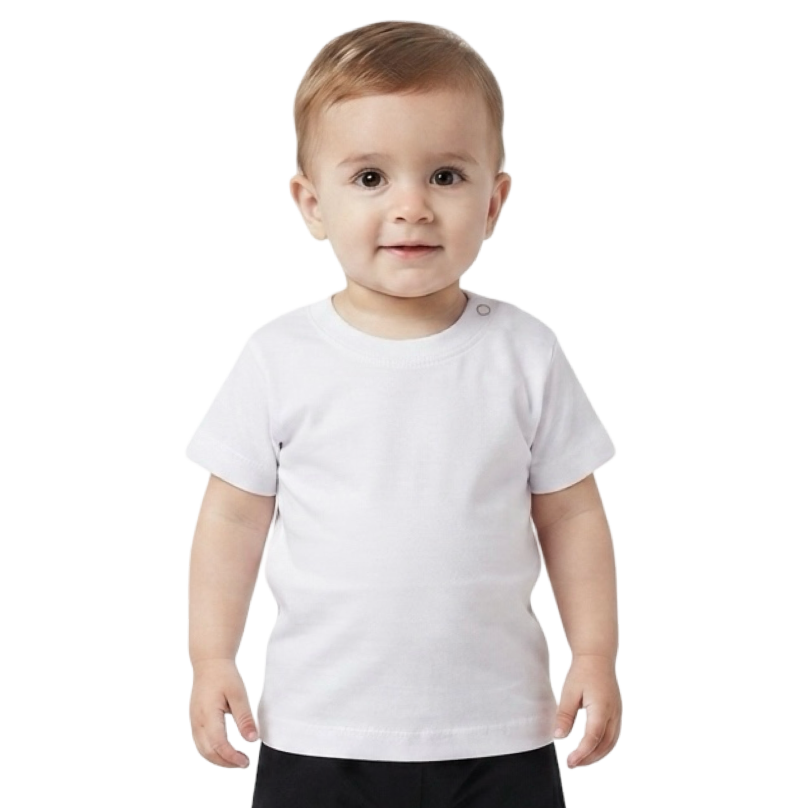 2401 - Junior - Baby - Short Sleeve Flannel - White
