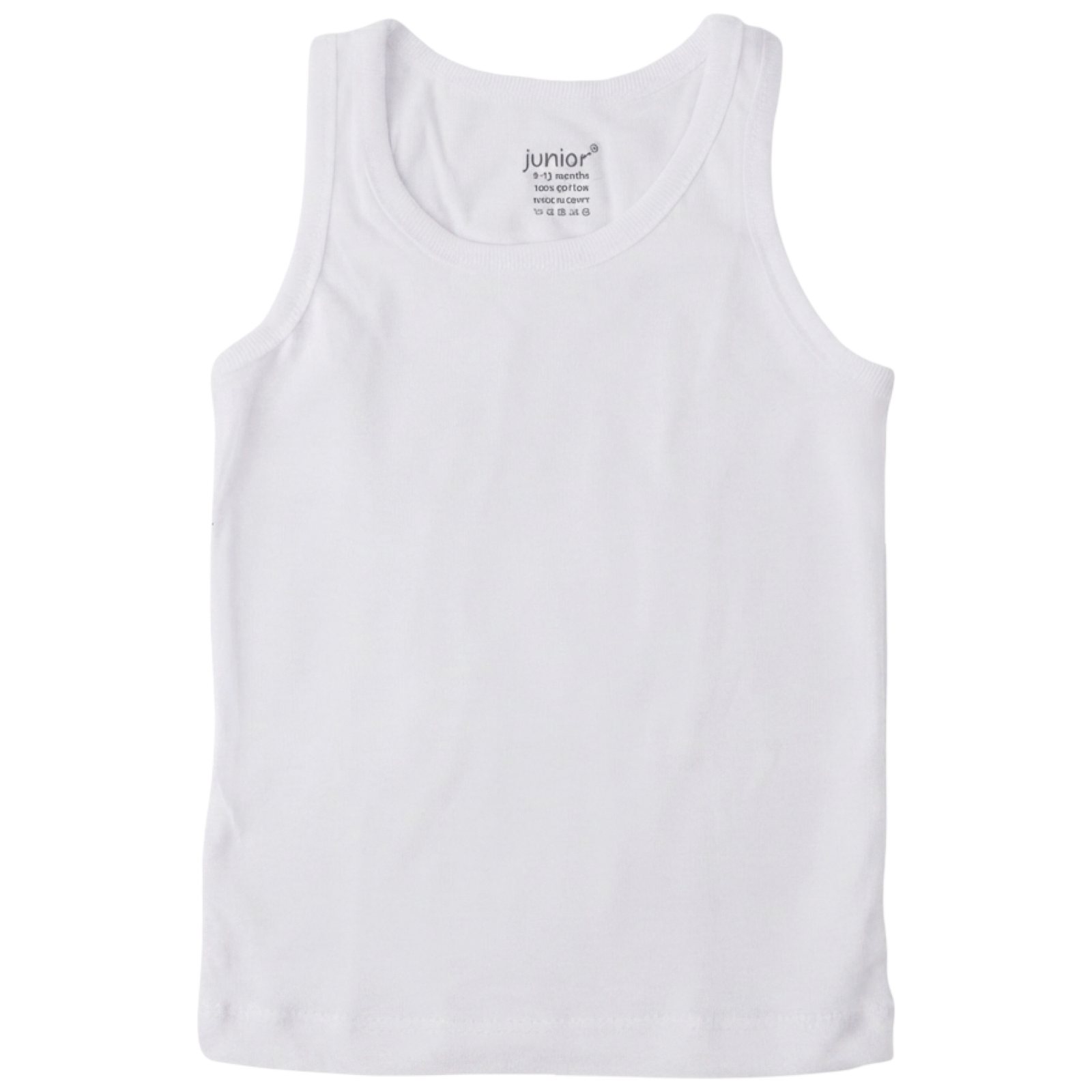 1401 - Junior - Baby - Sleeveless Flannel - White
