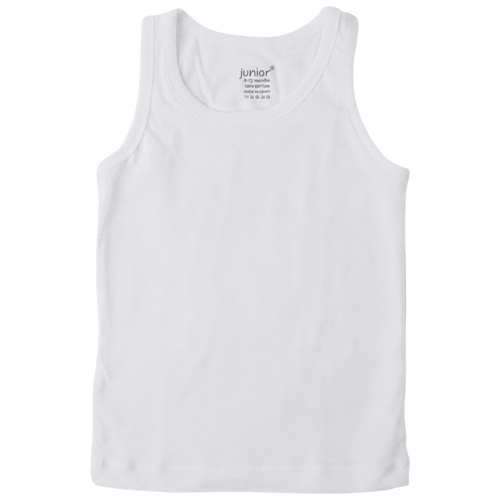 1401 - Junior - Baby - Sleeveless Flannel - White