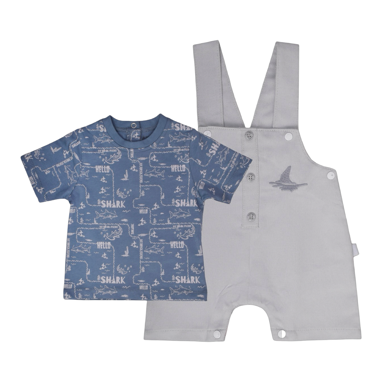 1256-25 - Junior - Shark Tale , t-shirt + printed saloupet