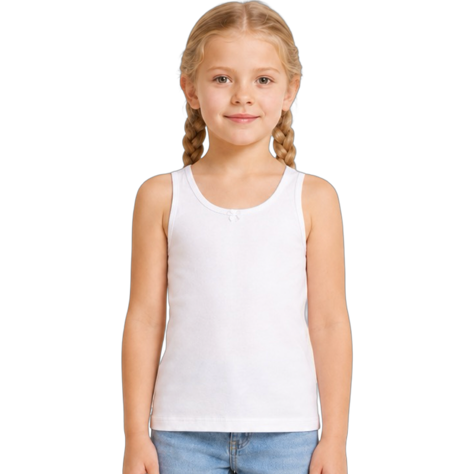 1470 - Junior - Kids - Sleeveless Flannel - Whites