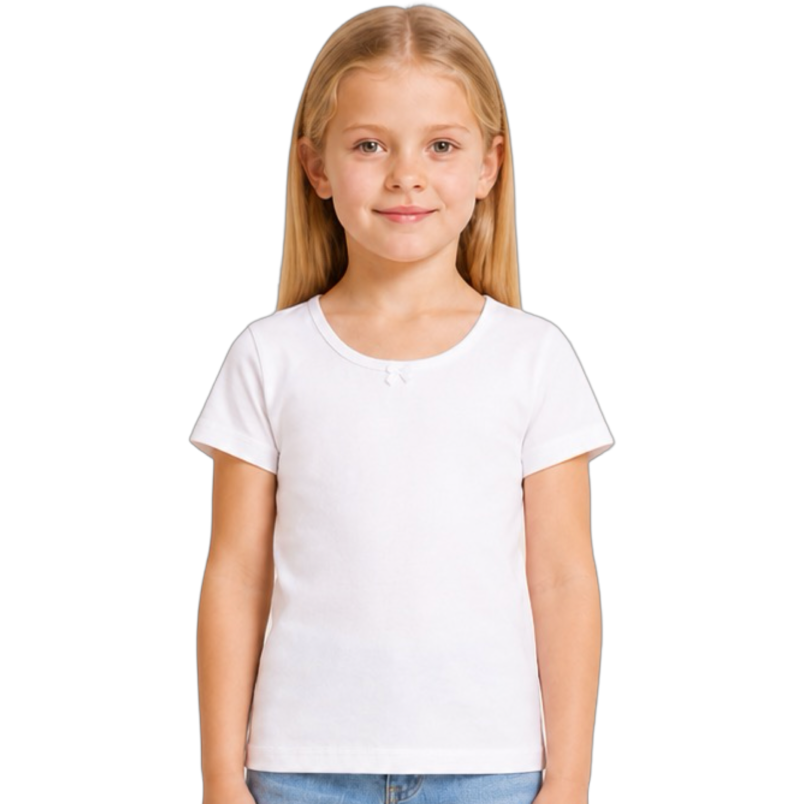 2470 - Junior - Girl - Short Sleeve Flannel - Whites