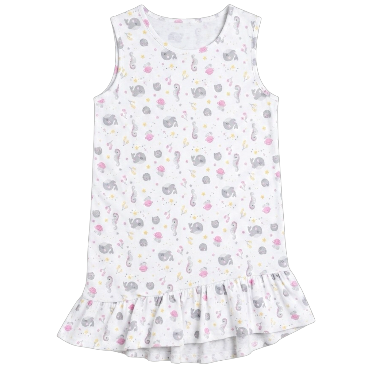 3406-25 - Junior - Baby Whale Printed Dress