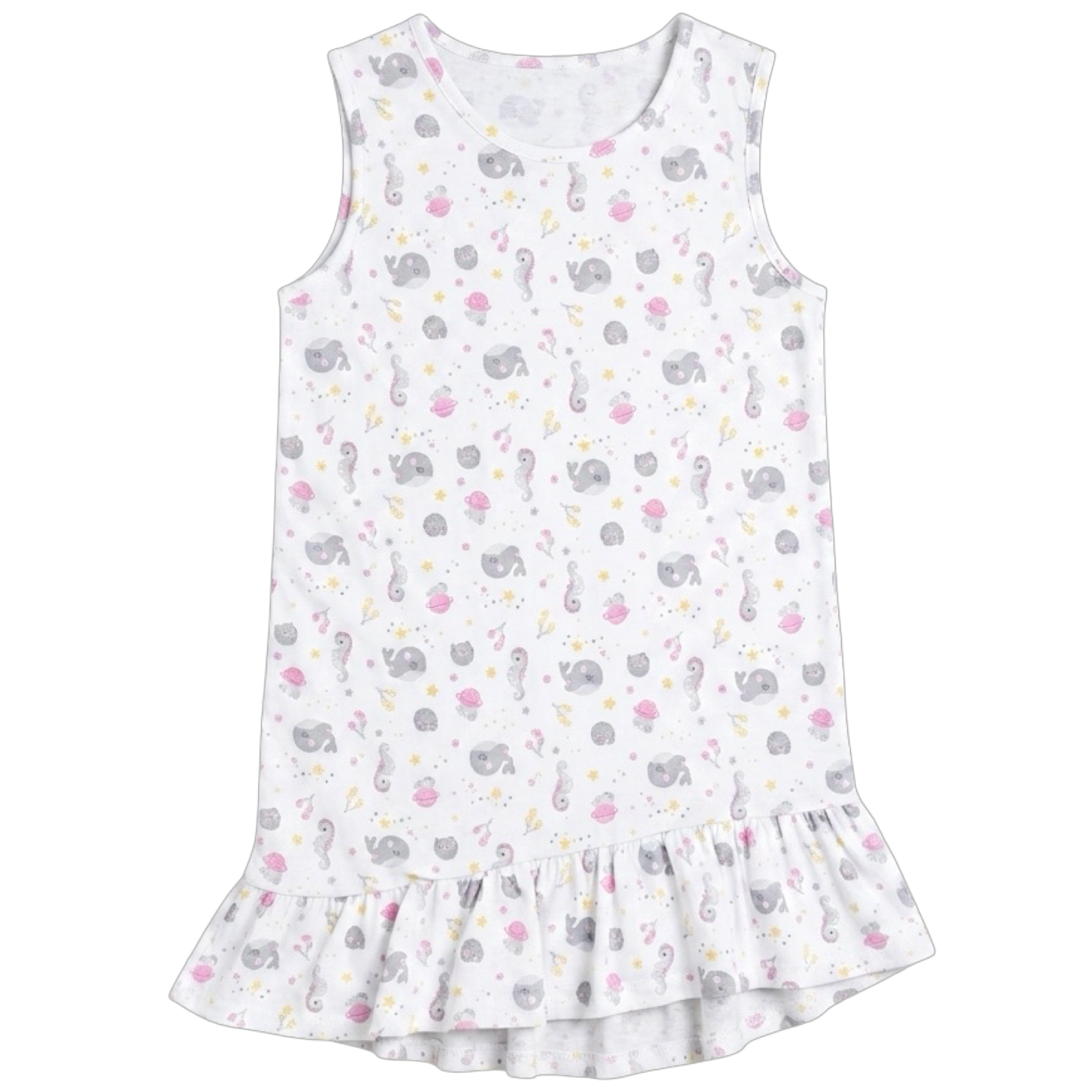 3406-25 - Junior - Baby Whale Printed Dress