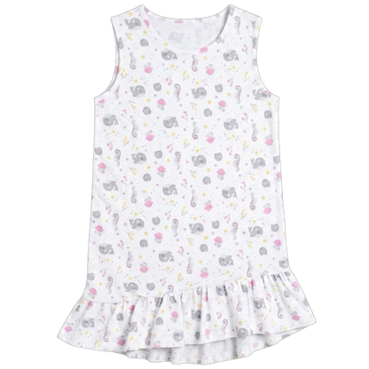 3406-25 - Junior - Baby Whale Printed Dress