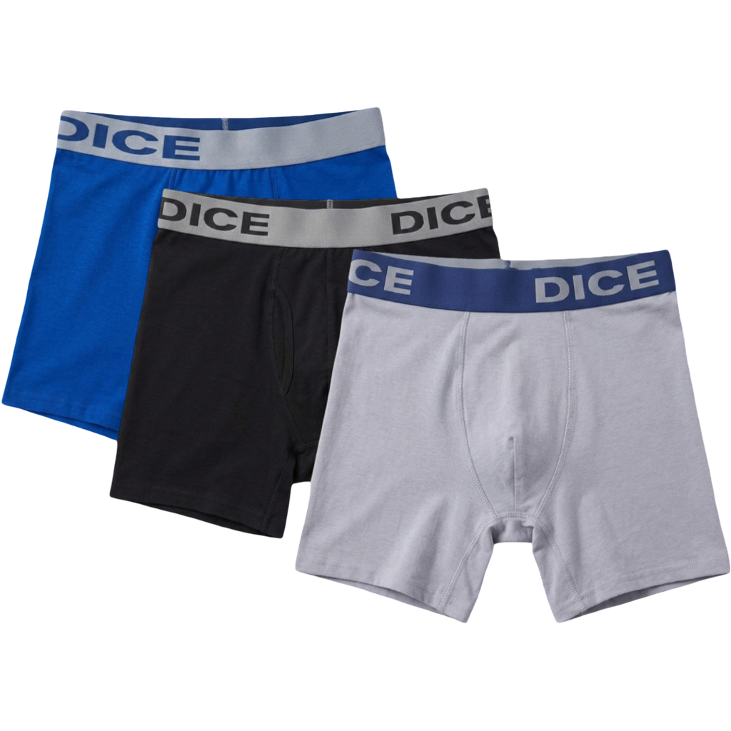 DmLong - Dice (Pack Of 3) 95% Cotton